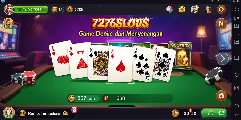 Tampilan gameplay yang seru dalam 7276SLOTS, dominasi permainan domino.