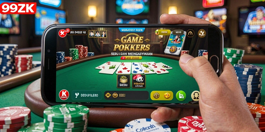 Tampilan gameplay menarik dari 99ZK dengan aksi poker seru.