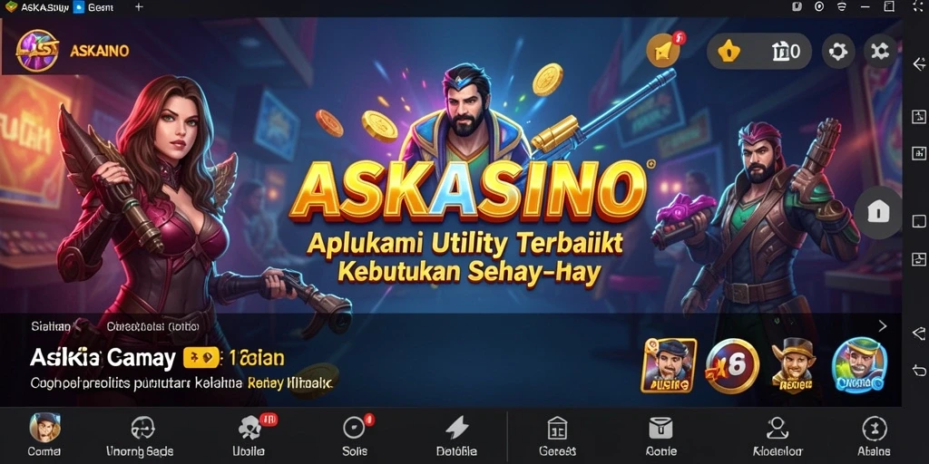 Tampilan antarmuka aplikasi ASKASINO yang intuitif dan fungsional.