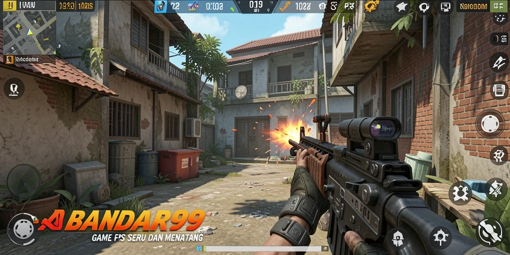 Tampilan gameplay BANDAR99 yang mendebarkan dalam mode FPS.