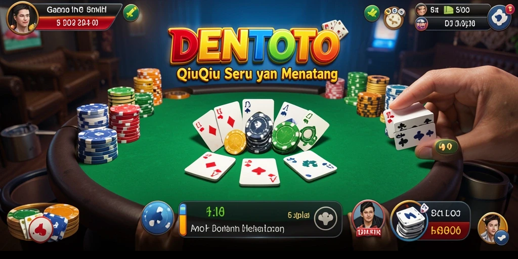 Tampilan seru gameplay QiuQiu DENTOTO yang menantang.