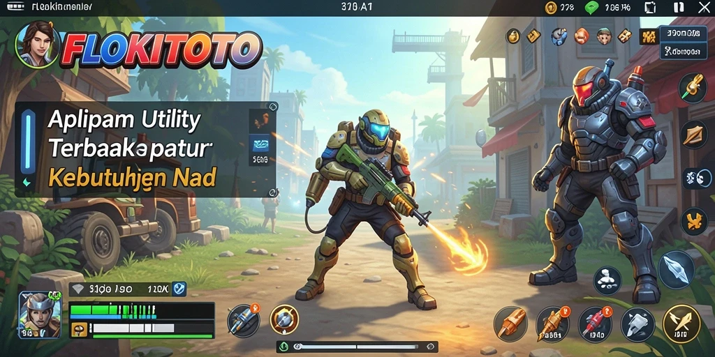 Screenshot tampilan utama FLOKITOTO yang menampilkan antarmuka aplikasi Utility.