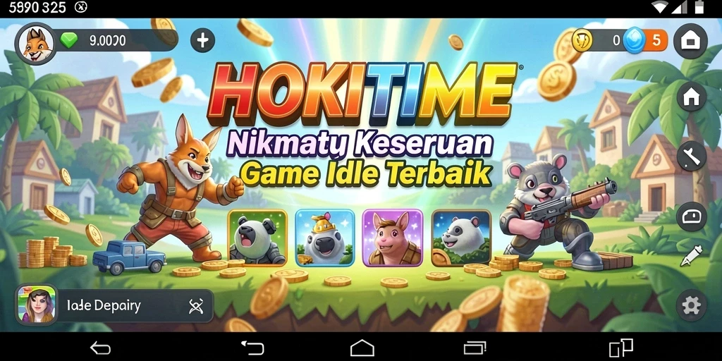 Screenshot gameplay HOKITIME menunjukkan mekanik Idle yang menarik.