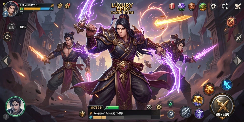 Tampilan gameplay LUXURY138 yang seru dengan aksi pertarungan yang intens.
