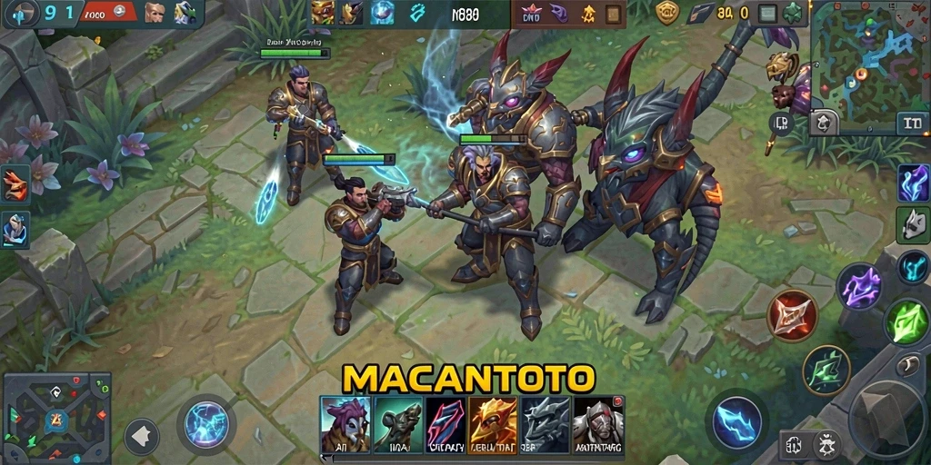 Tampilan gameplay yang mendebarkan dan strategis di MACANTOTO.