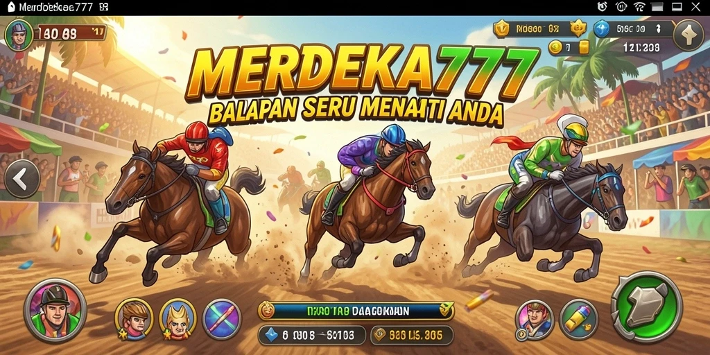 Tampilan seru gameplay balapan di MERDEKA777.