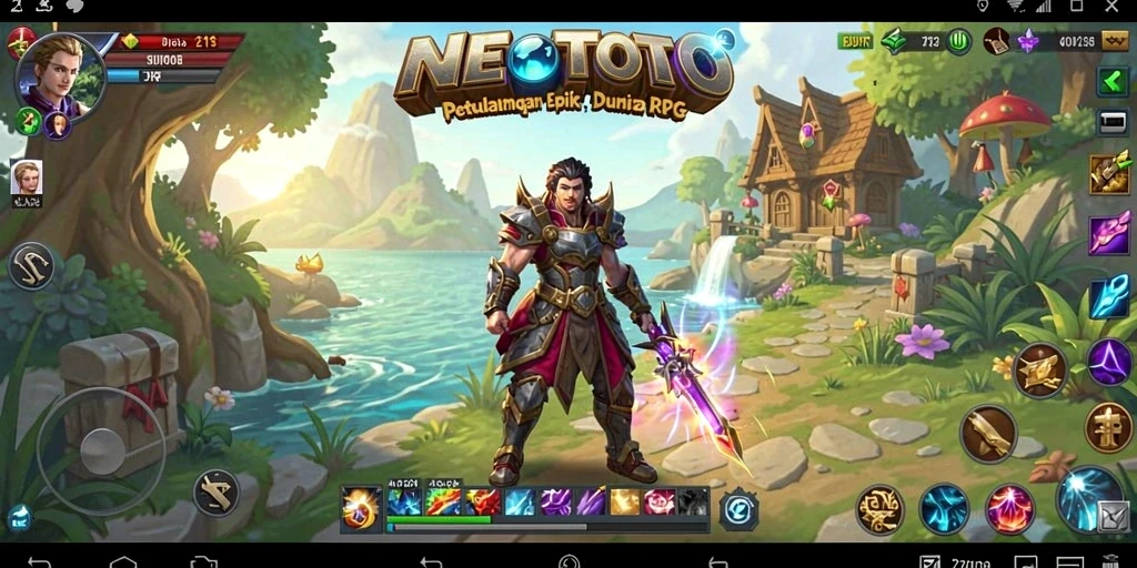 Tampilan gameplay NEOTOTO yang memukau dalam dunia RPG.