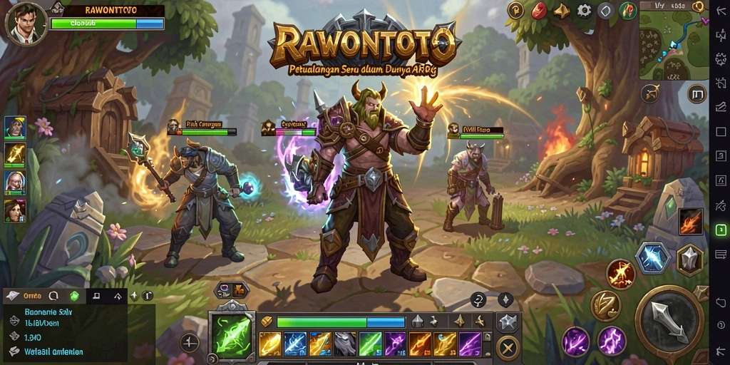 Screenshot gameplay RAWONTOTO yang penuh aksi dan petualangan.