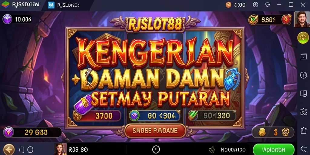 Screenshot gameplay RJSLOT88 menunjukkan suasana horor yang menegangkan.