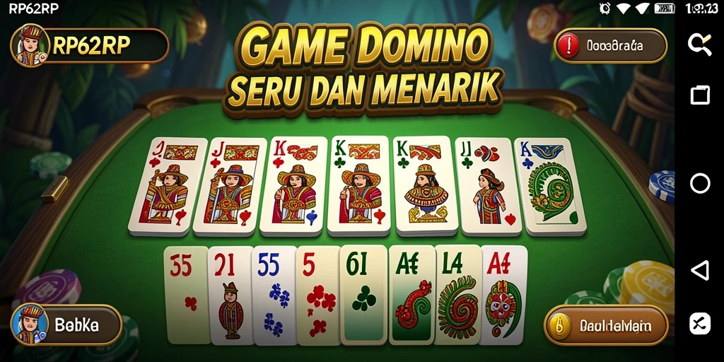 Screenshot RP62RP menunjukkan aksi gameplay Domino yang seru.