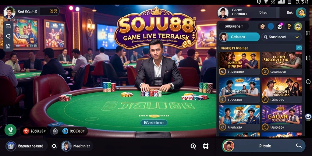 Tampilan gameplay Live Casino yang menakjubkan di SOJU88.
