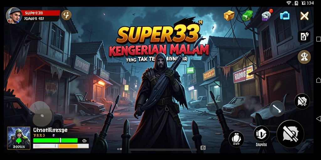 Gameplay SUPER33 yang menyeramkan dengan suasana mencekam.